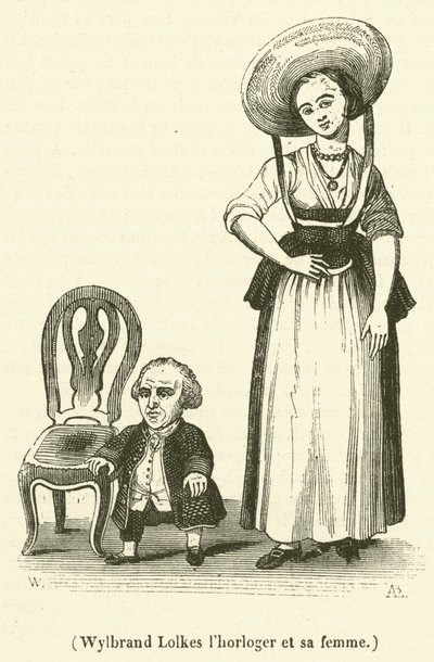 Wylbrand Lolkes klockor och hans fru (gravyr) av French School