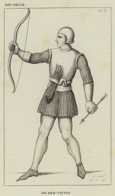 XIII Siecle, Archer-Pieton (gravyr) av French School