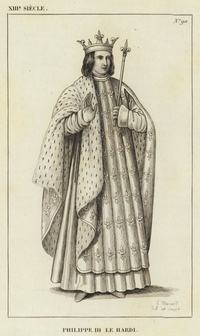 XIII-talet, Filip III den djärve (gravyr) av French School