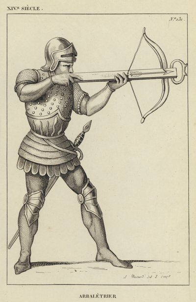 XIV Siecle, Arbaletrier (gravyr) av French School
