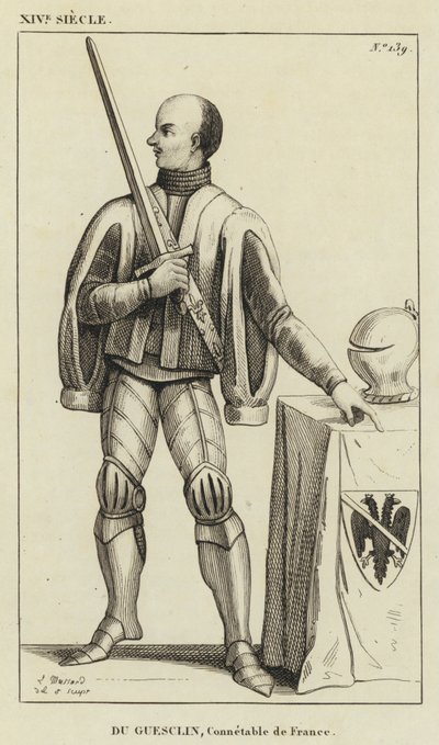 XIV Century, Du Guesclin, Frankrikes konstapel (gravyr) av French School