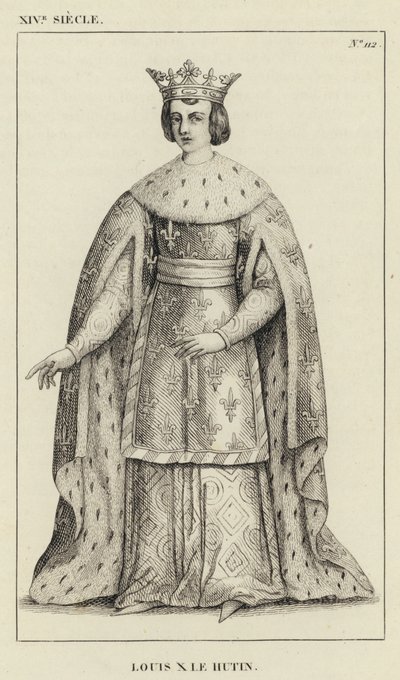 XIV Century, Louis X le Hutin (gravyr) av French School
