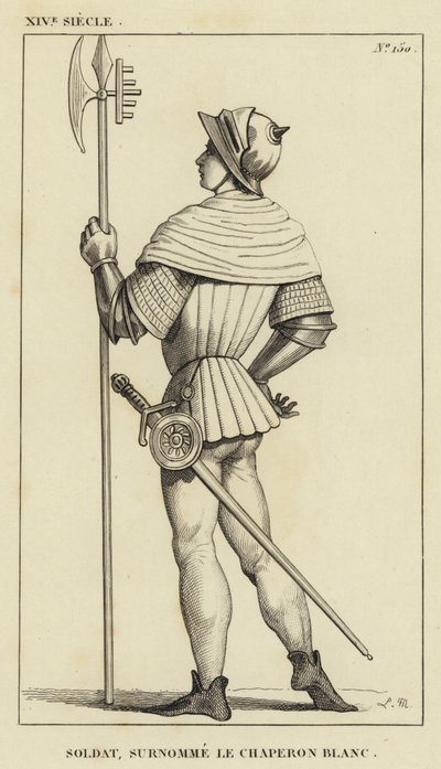 XIV Century, Soldat, Smeknamnet White Riding Hood (gravyr) av French School