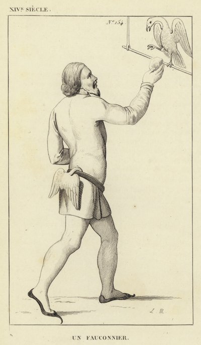 XIV Century, A Falconer (gravyr) av French School
