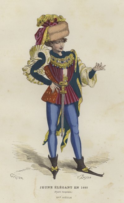Ung dandy, 1480 av French School