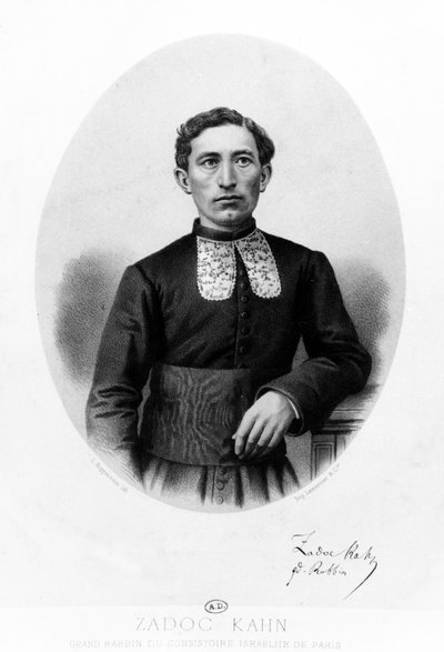 Zadoc Kahn, överrabbin för Frankrikes konsistorium, ca 1869 av French School