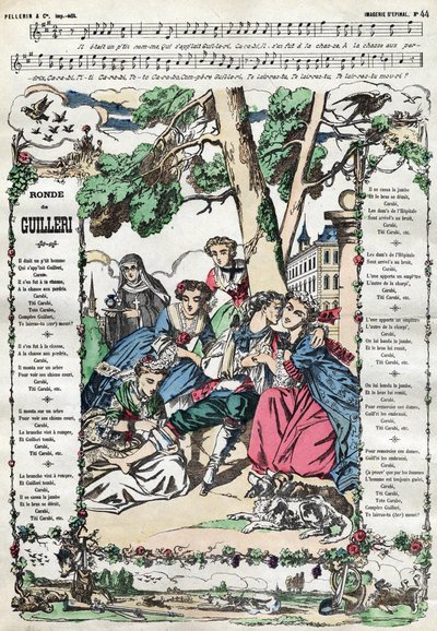 omgången av Guilleri. Bild på Epinal från 1800-talet av French School