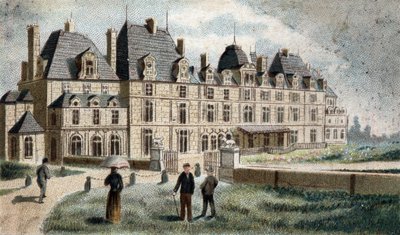 utsikt över slottet Eu (Seine Inferieure). av French School