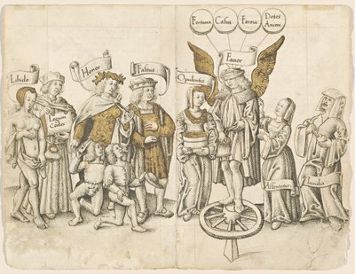 En dialog om mänsklig gunst (recto) [fol. 15 verso / 16 recto] av French early 16th Century