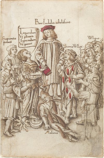 "Gå inte utanför den allmänna motorvägen" [fol. 35 recto] av French early 16th Century