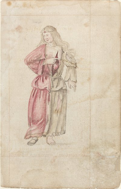 Personifiering av vänskap (Amicitia) [fol. 2 recto] av French early 16th Century
