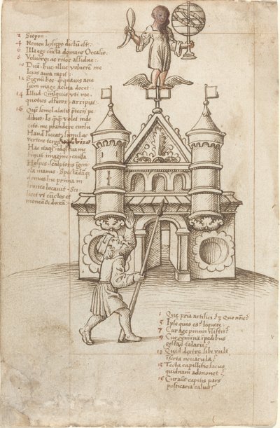 Möjlighetens staty och den förbipasserande [fol. 8 recto] av French early 16th Century