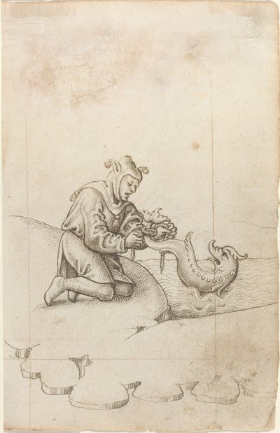 "Du binder en delfin vid svansen" [fol. 17 recto] av French early 16th Century