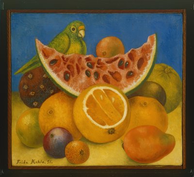 Stilleben med papegoja av Frida Kahlo