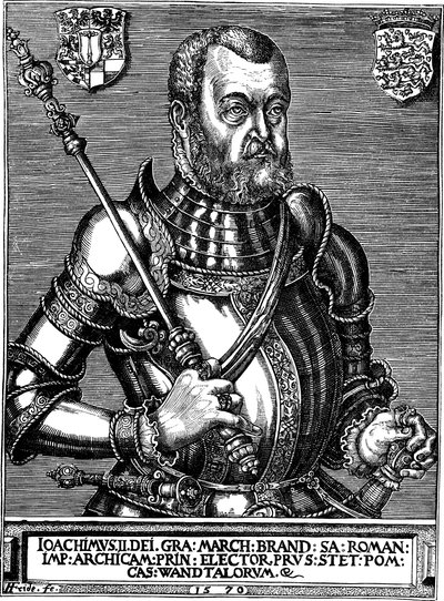 Porträtt av Joachim II Hector 1505-1571, kurfursten av Brandenburg, 1570 av Friderich