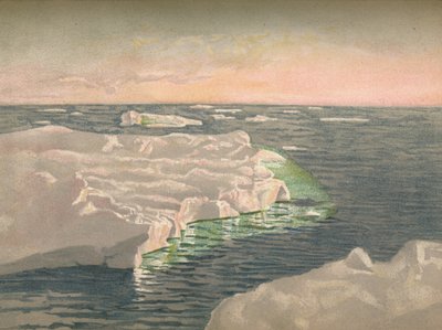 Vid solnedgången den 22 september 1893. Vattenfärgsskiss, 1893, 1897 av Fridtjof Nansen