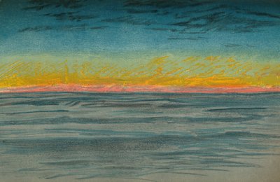 The Waning Polar Day, 22 september 1893. Pastellskiss, 1893 1897 av Fridtjof Nansen