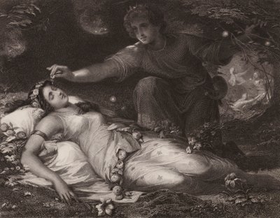 Shakespeare: En midsommarnattsdröm (gravyr) av Friedrich Schwoerer