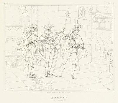 Hamlet, akt I, scen 5 (gravyr) av Friedrich August Moritz Retzsch