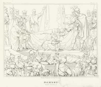 Hamlet, Akt V, Scen 2 (gravyr) av Friedrich August Moritz Retzsch
