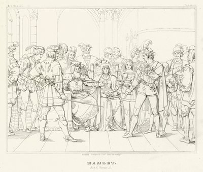 Hamlet, Akt V, Scen 2 (gravyr) av Friedrich August Moritz Retzsch