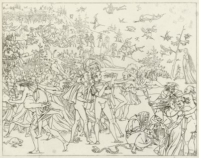 Illustration för Goethes Faust av Friedrich August Moritz Retzsch