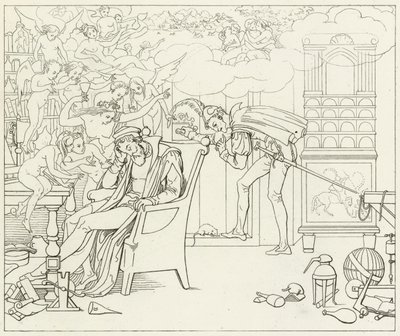 Illustration för Goethes Faust av Friedrich August Moritz Retzsch