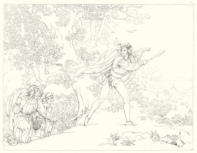 Illustration till Schillers Lied von der Glocke, eller Klockans sång (gravyr) av Friedrich August Moritz Retzsch