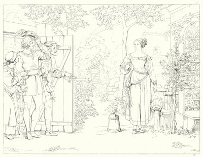 Illustration till Schillers Lied von der Glocke, eller The Song Of The Bell (gravyr) av Friedrich August Moritz Retzsch