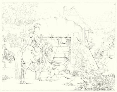Illustration till Schillers Lied von der Glocke, eller The Song Of The Bell (gravyr) av Friedrich August Moritz Retzsch