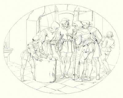 Illustration till Schillers Lied von der Glocke, eller The Song Of The Bell (gravyr) av Friedrich August Moritz Retzsch