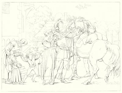 Illustration till Schillers Lied von der Glocke, eller The Song Of The Bell (gravyr) av Friedrich August Moritz Retzsch