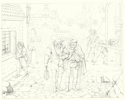 Illustration till Schillers Lied von der Glocke, eller Klockans sång (gravyr) av Friedrich August Moritz Retzsch