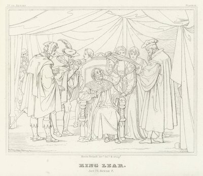 King Lear, akt IV, scen 7 (gravyr) av Friedrich August Moritz Retzsch