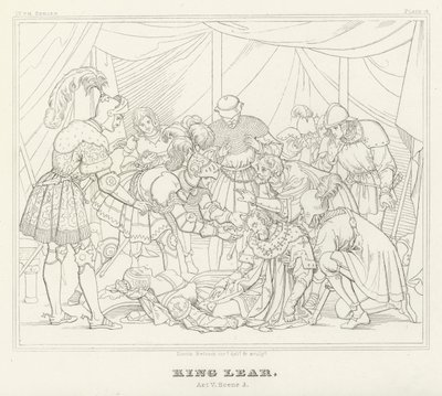 King Lear, Akt V, Scen 3 (gravyr) av Friedrich August Moritz Retzsch