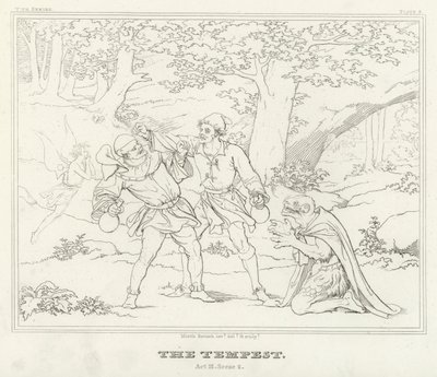 Stormen, akt III, scen 2 (gravyr) av Friedrich August Moritz Retzsch