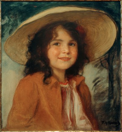 Porträtt av Hedda, konstnärens dotter av Friedrich August von Kaulbach