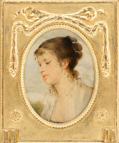 Porträtt av en flicka av Friedrich August von Kaulbach