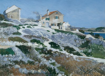 Fiskarhus på Lussin av Friedrich Beck