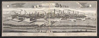 Utsikt över Lucca av Friedrich Bernhard Werner