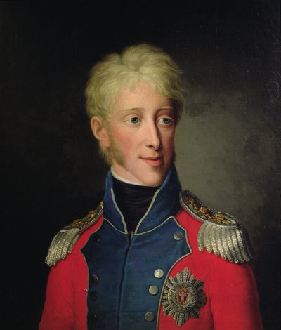 Fredrik VI av Danmark, ca 1810 (olja ombord) av Friedrich Carl Groger