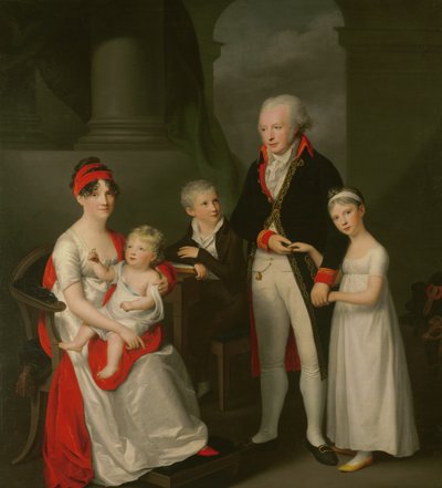 Marc Andre Souchay (1759-1814) och hans familj, ca 1805 av Friedrich Carl Groger