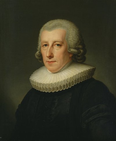 Porträtt av pastor Johann Bernhard Klefeker av Friedrich Carl Groger