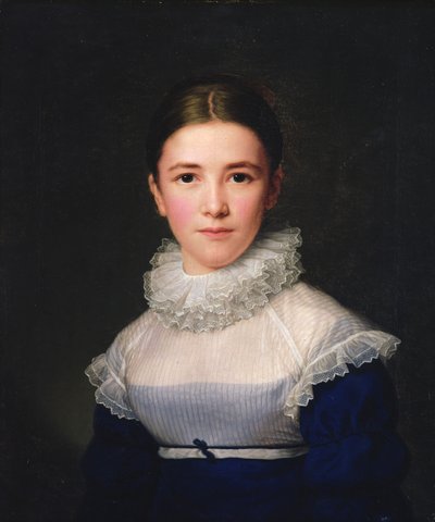 dortrait av Lina Groger, konstnärens fosterdotter, 1815 av Friedrich Carl Groger