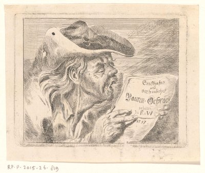 Byst av en gammal bonde med en broschyr i händerna av Friedrich Christian Gottlieb Geyser (possibly)