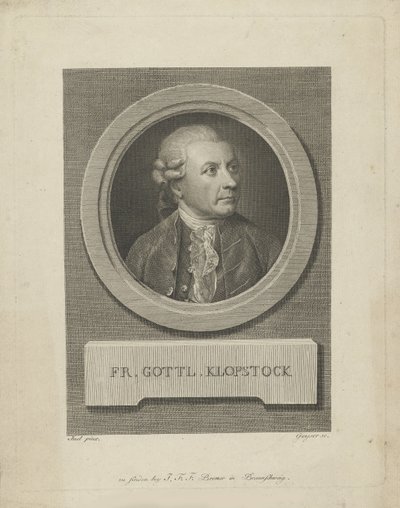 Porträtt av Friedrich Gottlieb Klopstock 1724-1803, ca. 1790. av Friedrich Christian Gottlieb Geyser
