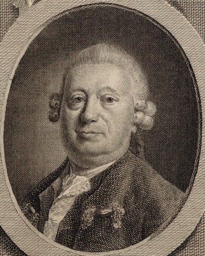 Porträtt av kompositören Johann Heinrich Rolle 1716-1785, 1780. av Friedrich Christian Gottlieb Geyser