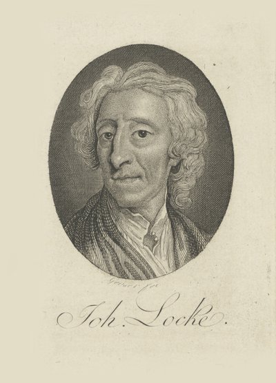 Porträtt av läkaren och filosofen John Locke 1632-1704, ca 1770. av Friedrich Christian Gottlieb Geyser