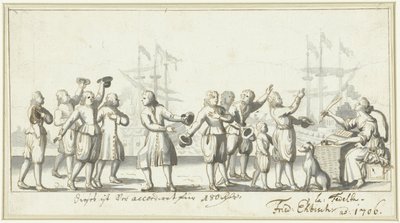 Symboliskt för fredsförhandlingarna 1706 (?) av Friedrich Ebisch