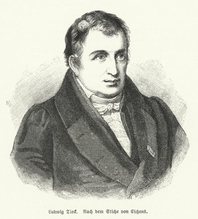 Ludwig Tieck, tysk poet och kritiker (litho) av Friedrich Eduard Eichens